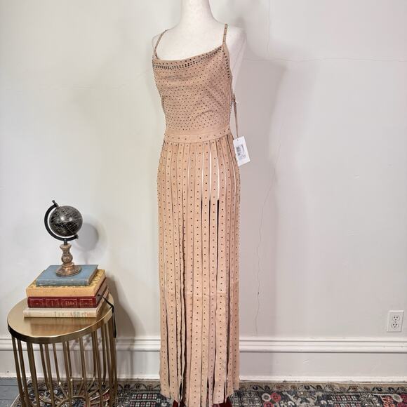 NWT Valentino Suede Studded Fringe Top Runway Collector Rare Balletcore Blush XS - Picture 3 of 16